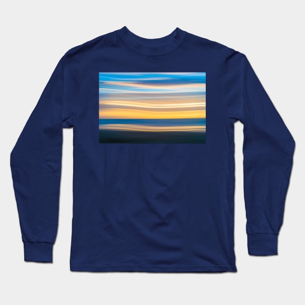 Bright coastal abstract eye-catching wavy pattern Long Sleeve T-Shirt by brians101